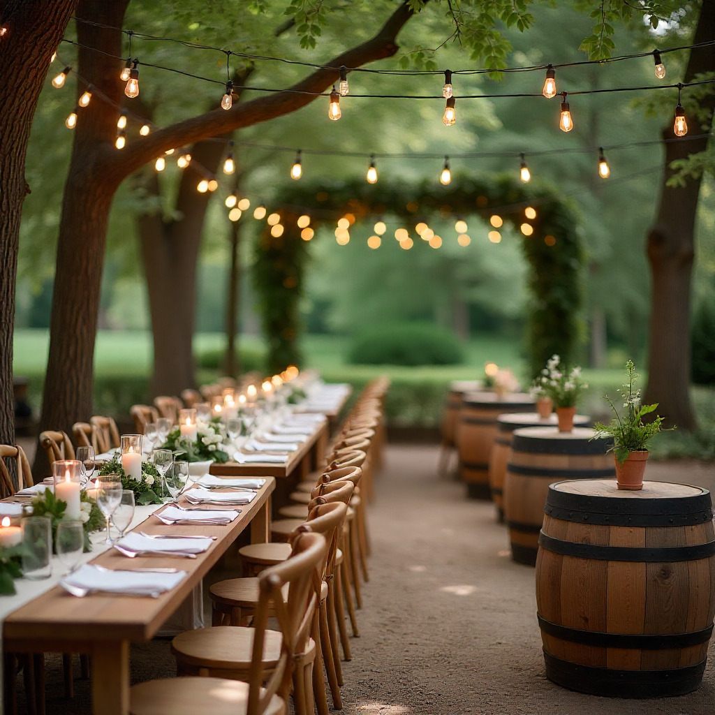 Beautiful event decor and photo zone styling work